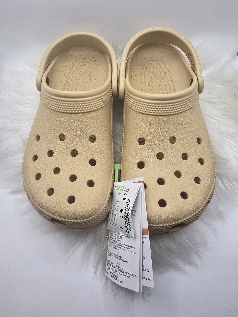 CROCS Womens Sandals in Light Beige - Classic Clog Style
